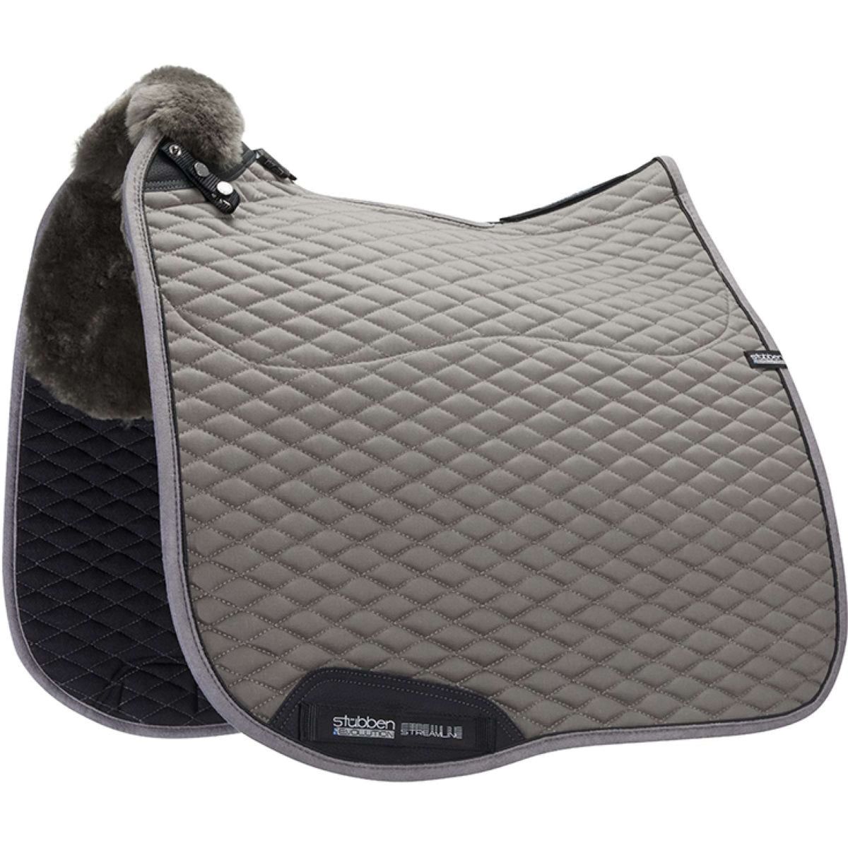 Stübben Tapis de Selle Streamline Dressage Peau dÁgneau Gris