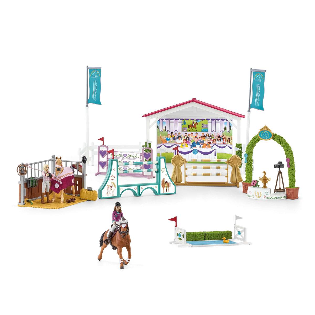 Schleich Playset Horse Club Tournoi Entre Amis arc-en-ciel