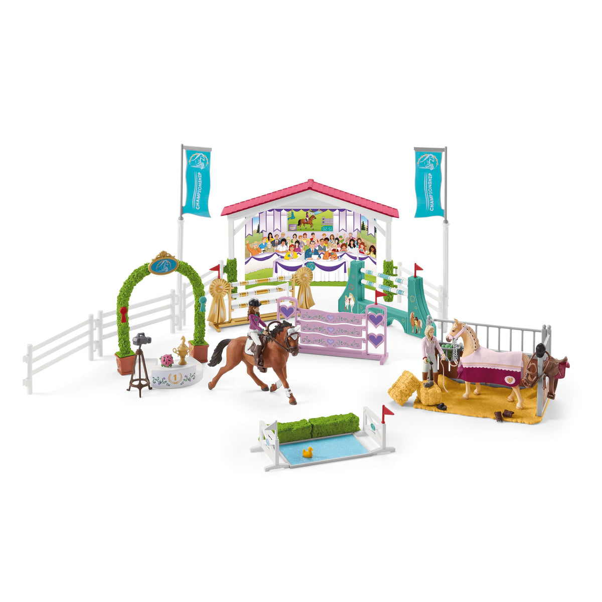 Schleich Playset Horse Club Tournoi Entre Amis arc-en-ciel