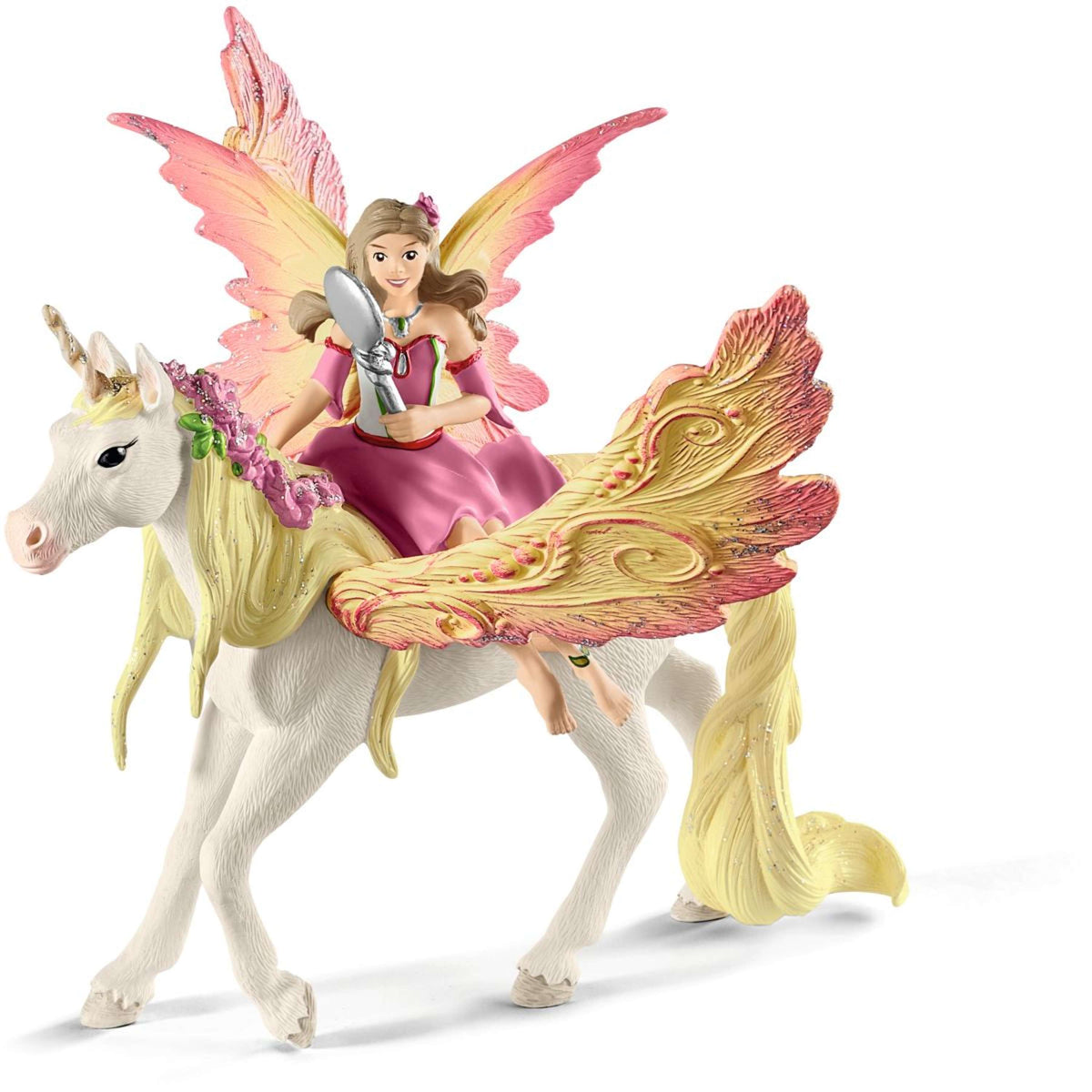 Schleich Figurine Bayala Fairy Feya With Pegasus Unicorn