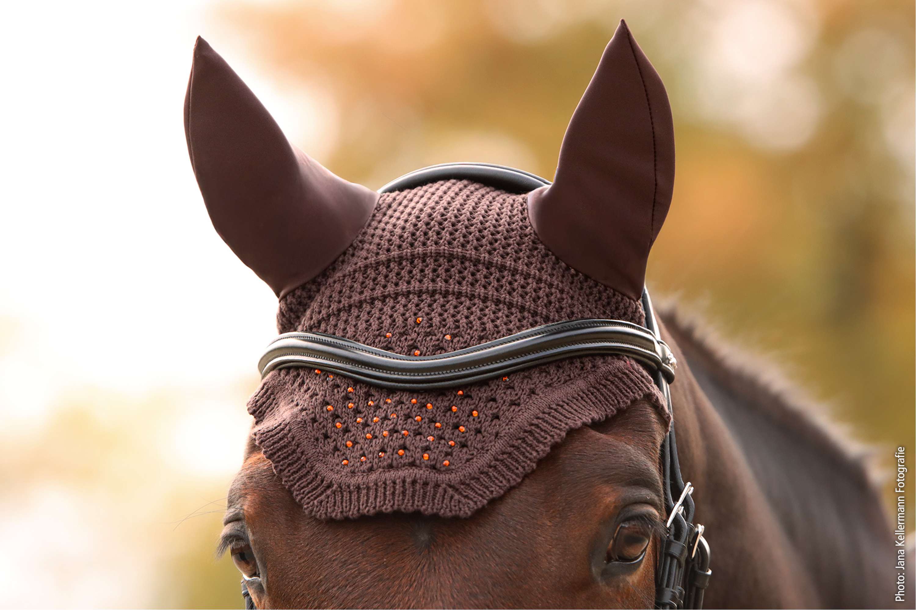 Schockemöhle Bonnet Anti-Mouches Elegant Spark Mocca