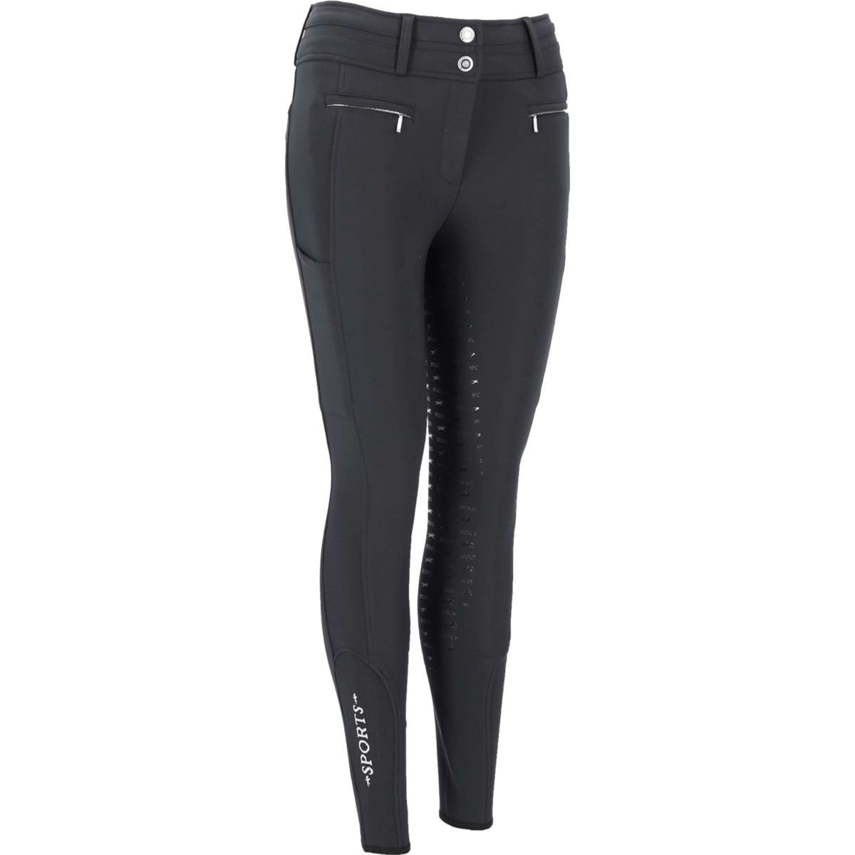 Schockemöhle Pantalon d'Équitation Winter Heather II Full Grip Graphite