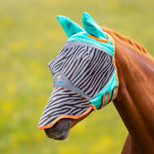 Shires Masque Anti-Mouches Filet Fin avec Oreilles et Nez Zebra