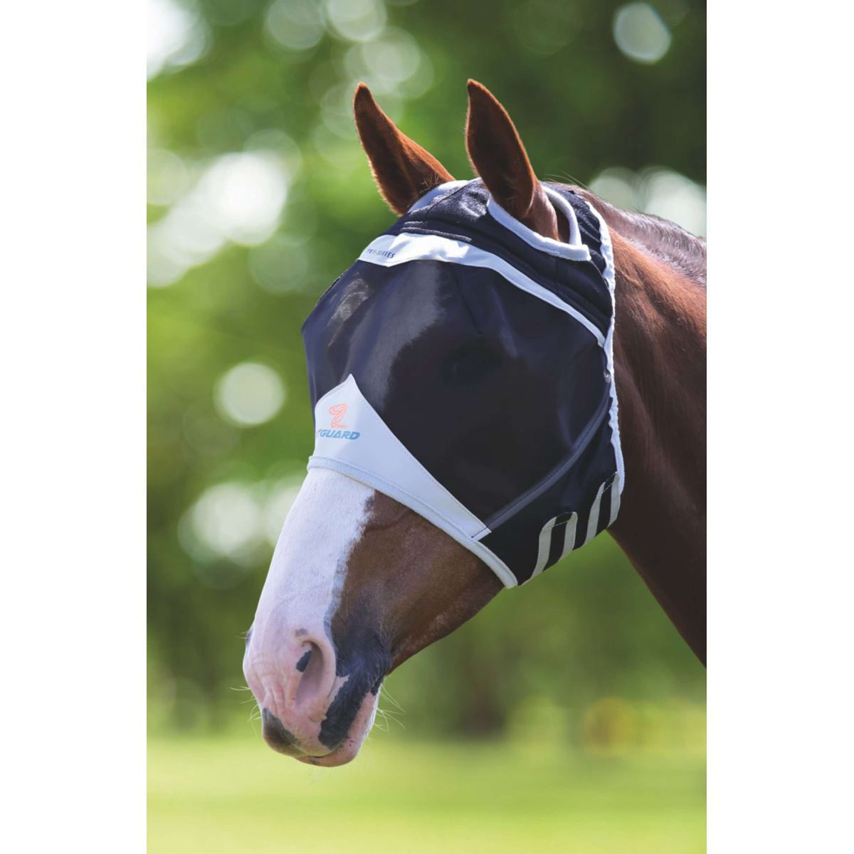 Shires Masque Anti-Mouches Filet Fin avec Découpe D'oreille Noir