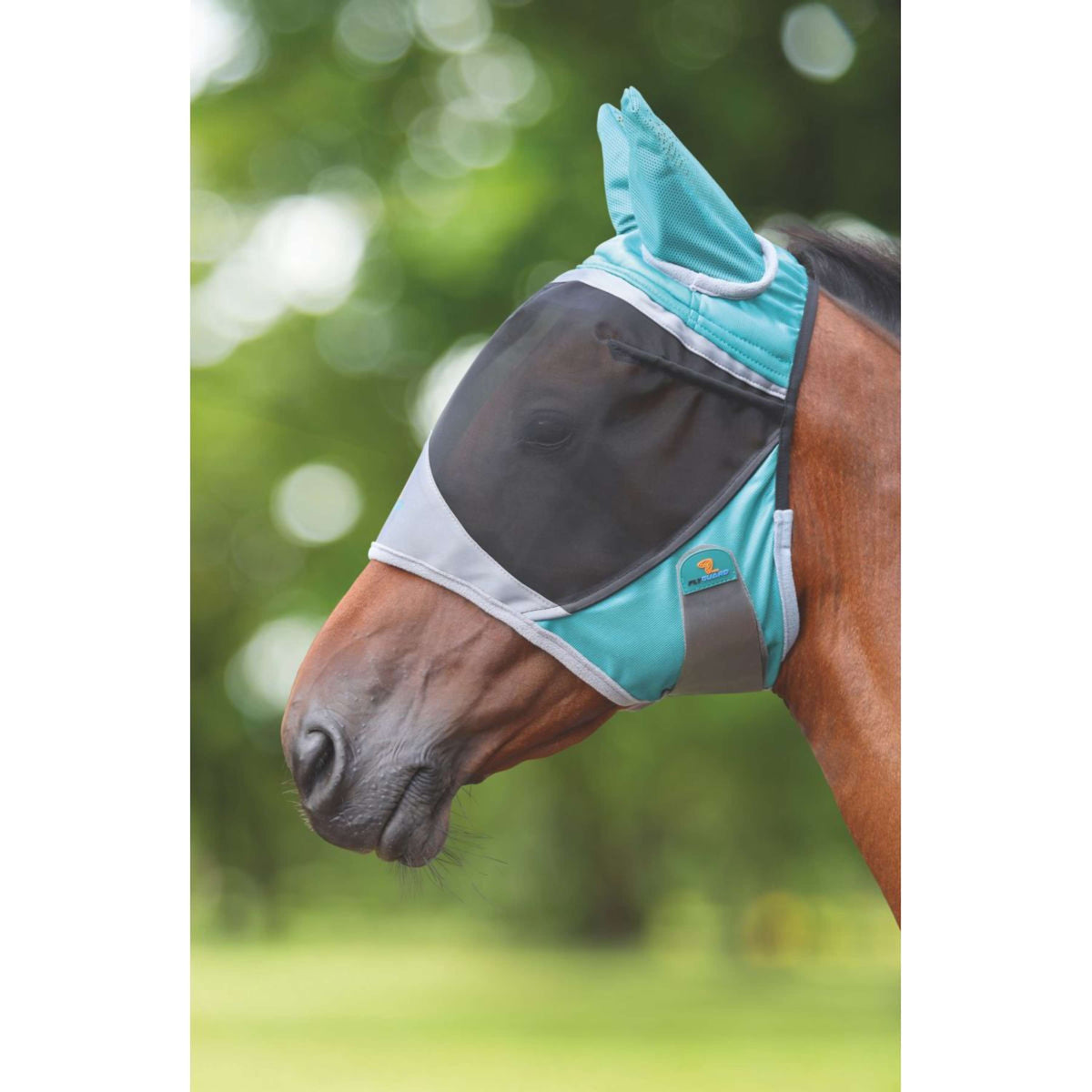 Shires Masque Anti-Mouches Deluxe avec Oreilles Vert