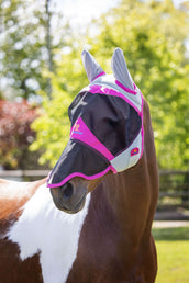 Shires Masque Anti-Mouches Air Motion avec Oreilles et Nez Rose