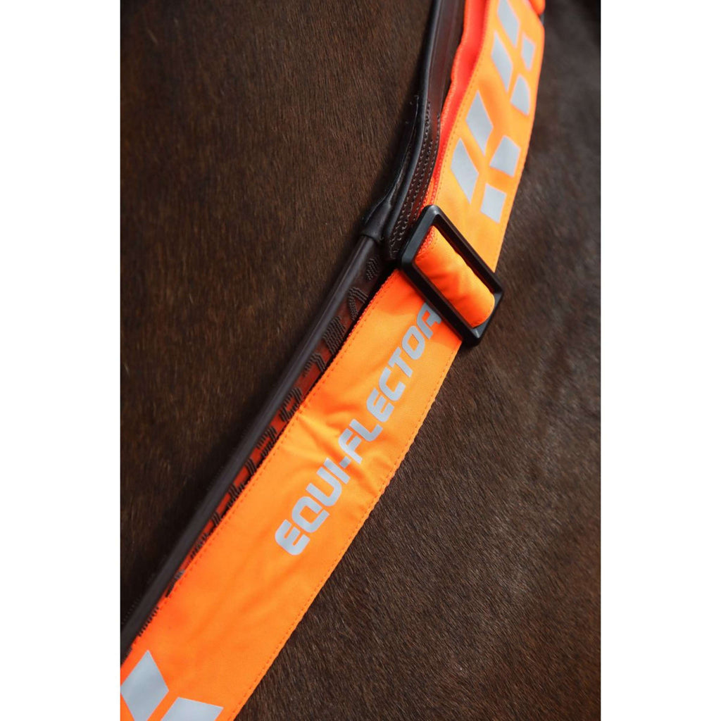 Equi-Flector by Shires Pièce de Poitrail Réfléchissant Orange