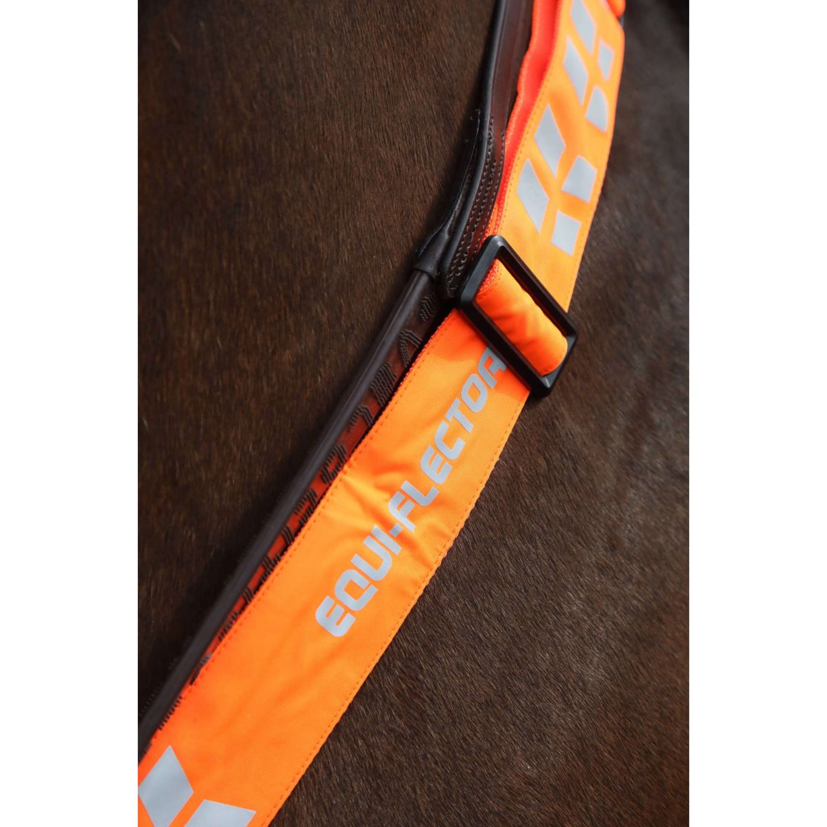 Equi-Flector Pièce de Poitrail Réfléchissant Orange