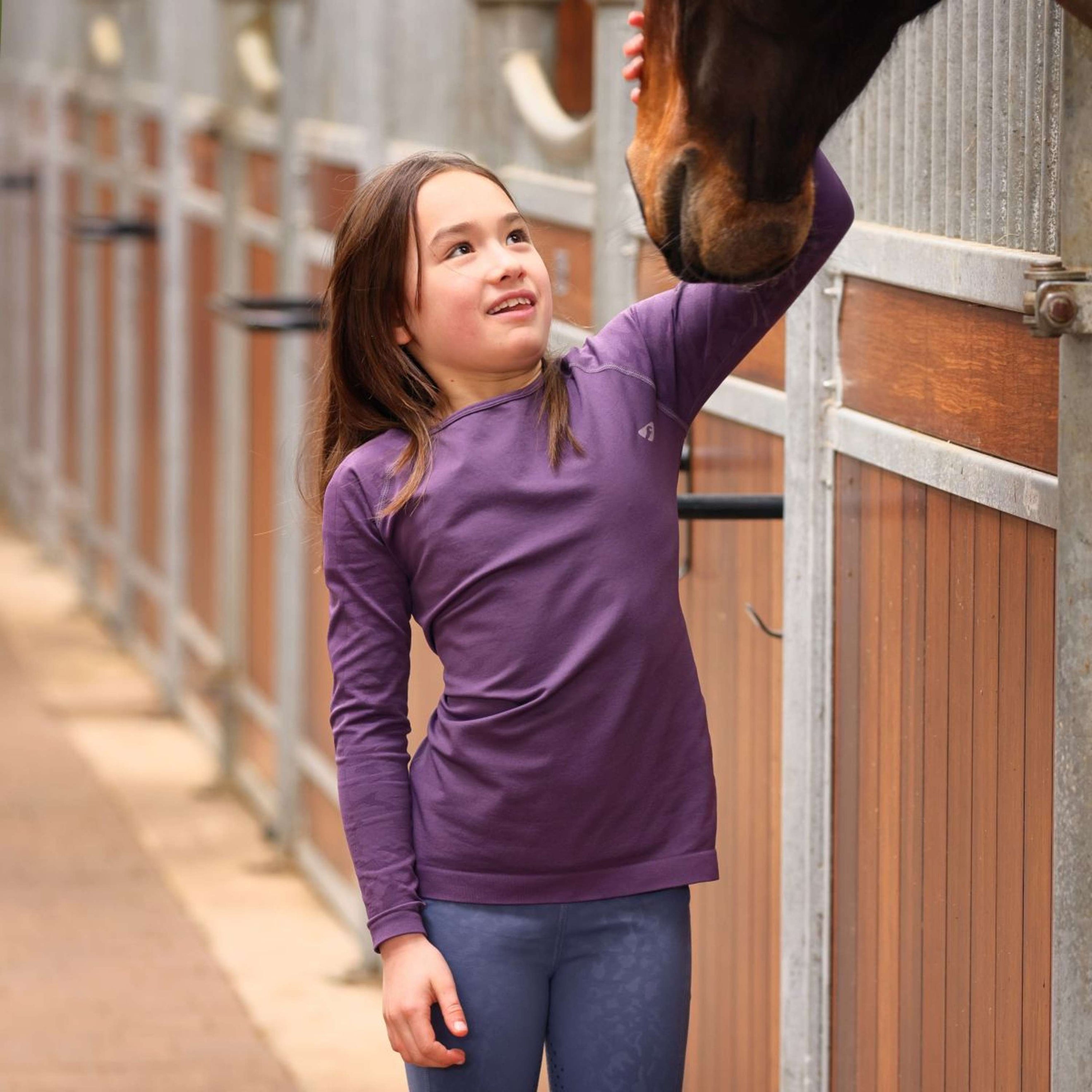 Aubrion Chemise Balance Young Rider Violet