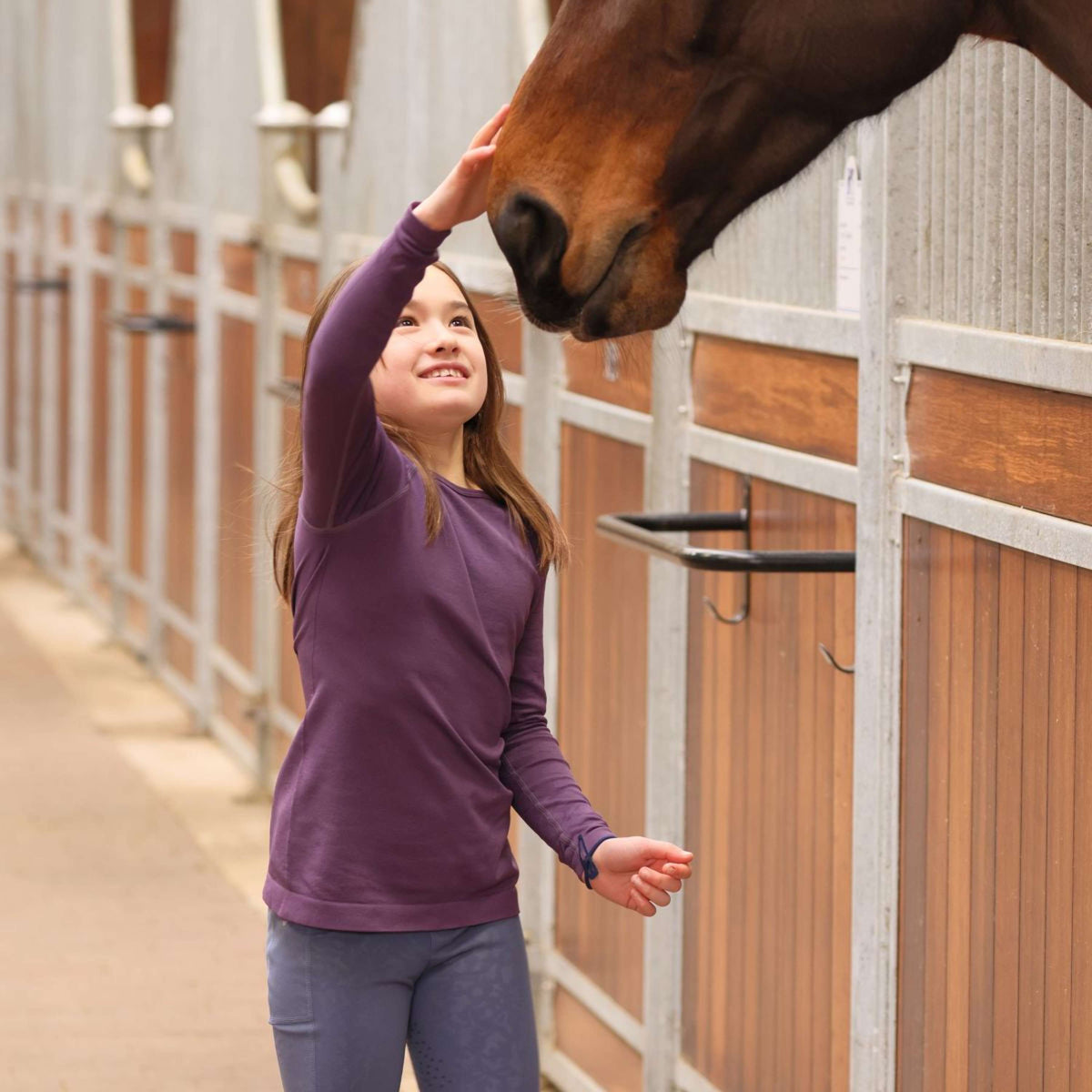 Aubrion Chemise Balance Young Rider Violet