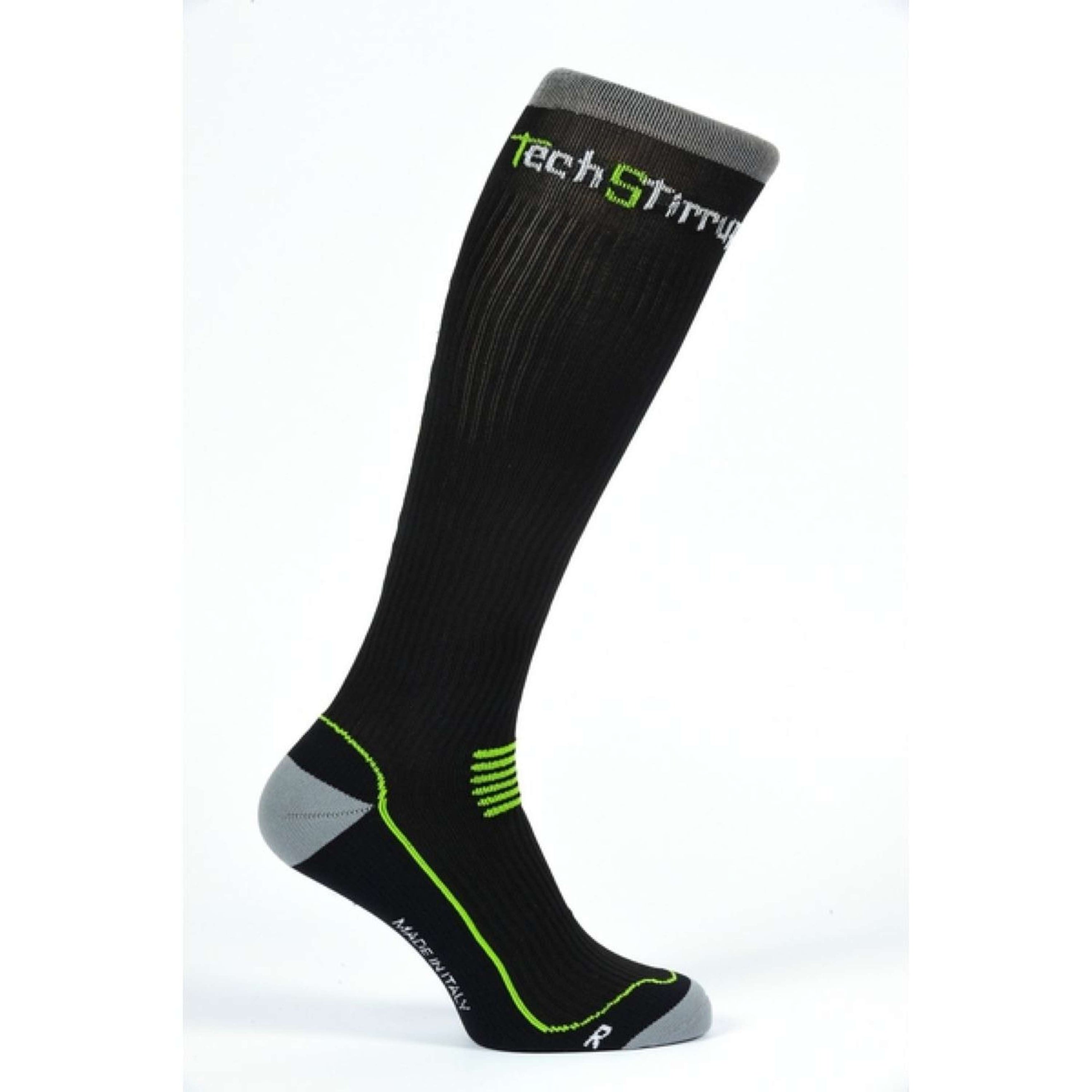 Tech Stirrups Chaussettes Technical Noir/Vert Tech Stirrups Chaussettes Technical Noir/Vert
