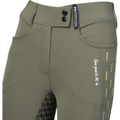 PK International Pantalon d'Équitation Toulouse Full Grip Rifle Green