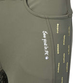 PK International Pantalon d'Équitation Toulouse Full Grip Rifle Green