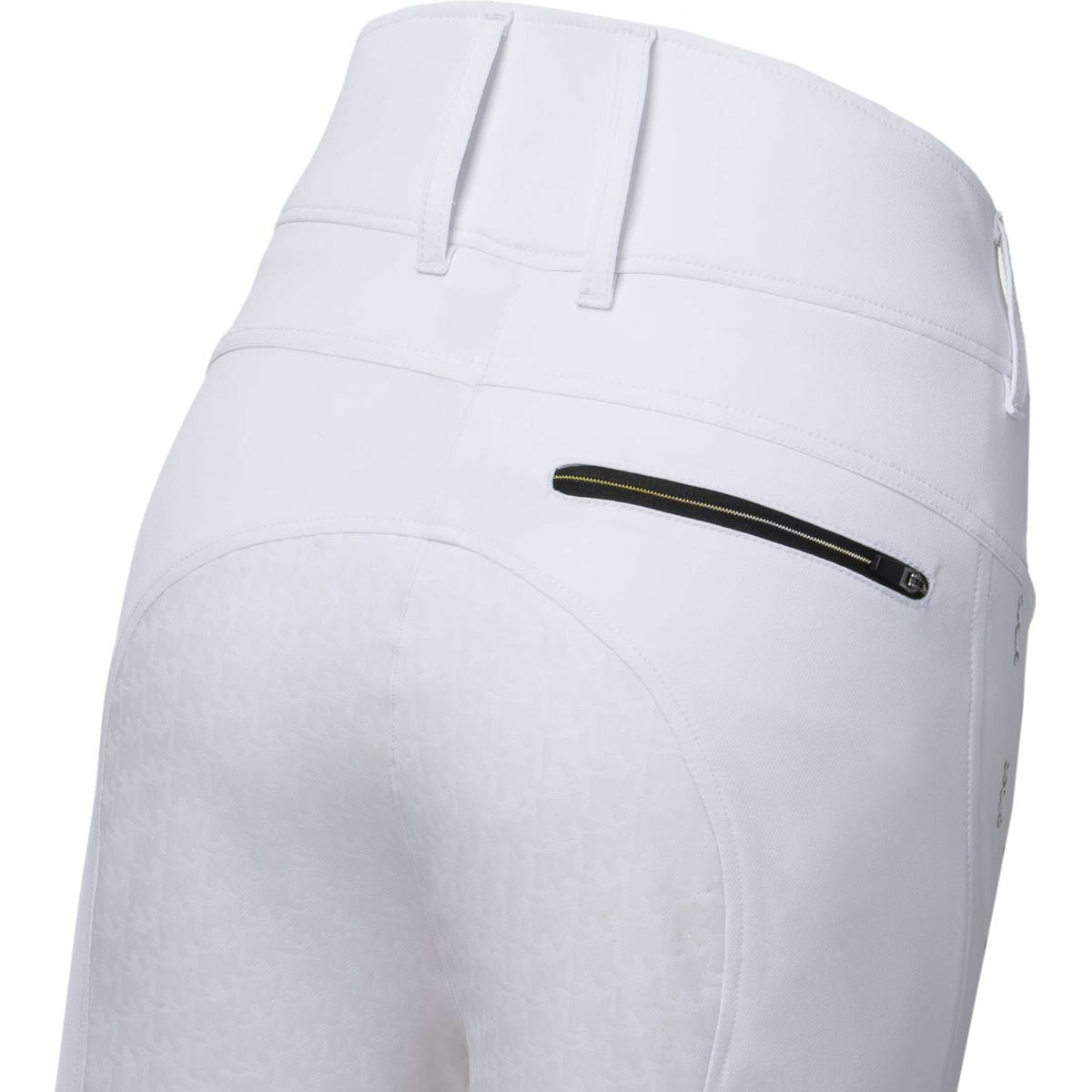 PK International Pantalon d'Équitation Toulouse Full Grip Blanc