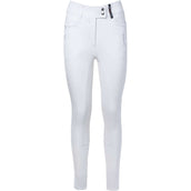 PK International Pantalon d'Équitation Toulouse Full Grip Blanc