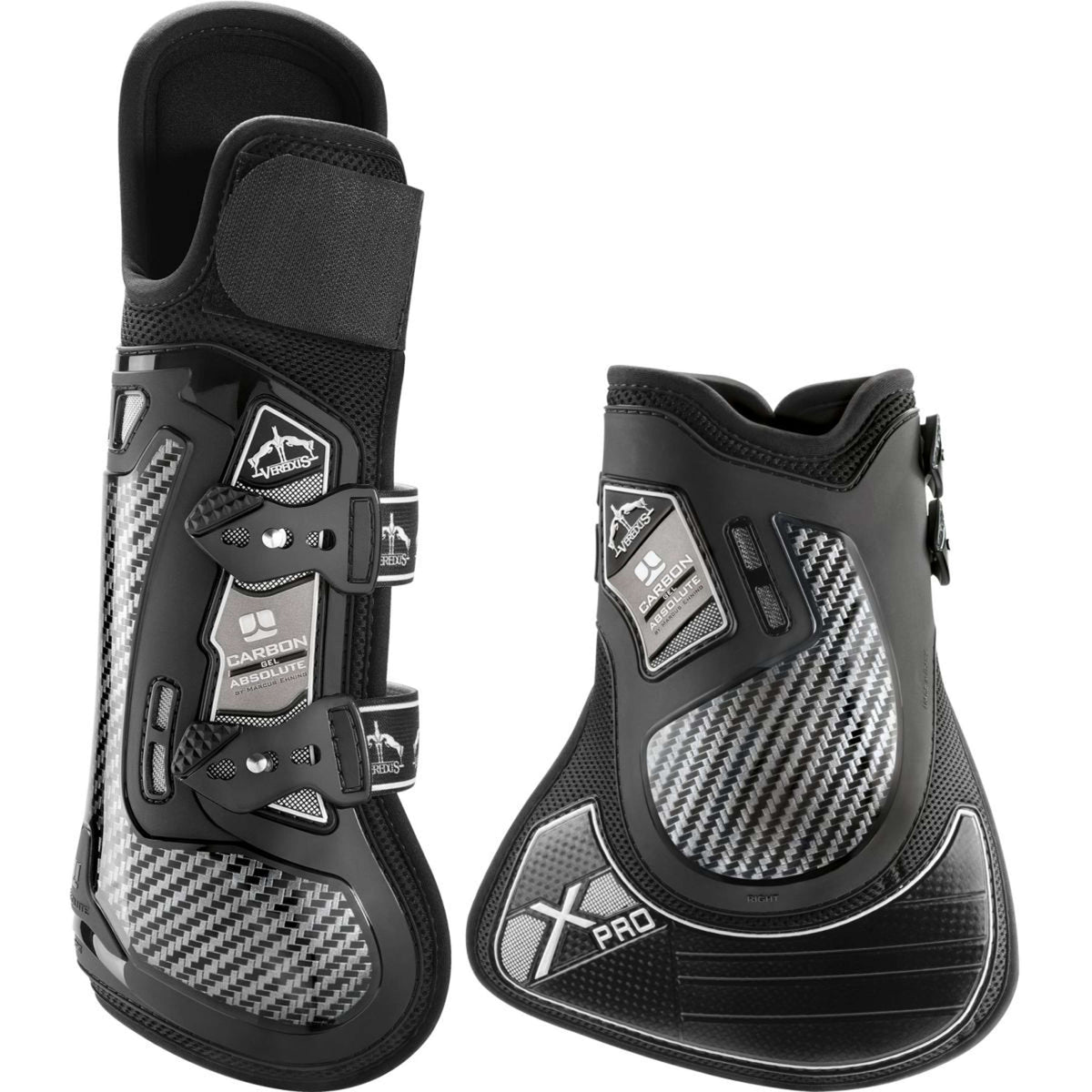 Veredus Protèges-Tendons Carbon Gel Absolute X Pro Front Noir