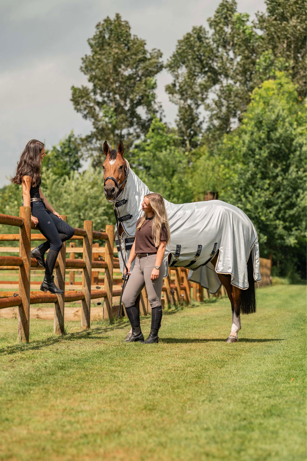Velder Horsewear Premium Couverture Anti-Mouches Pearl Grey