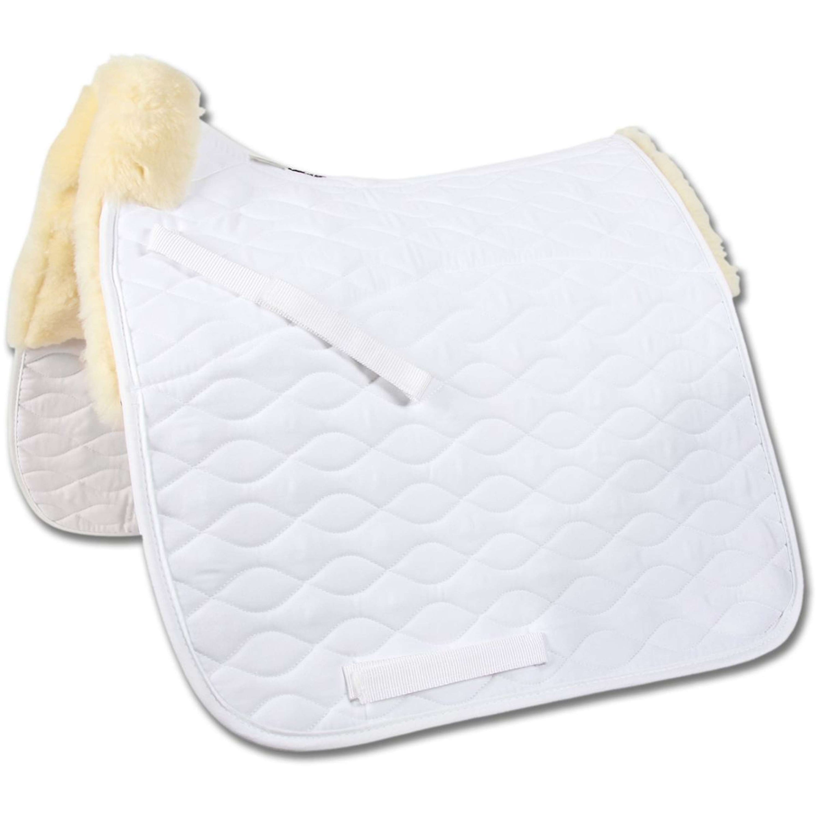 Waldhausen Tapis de Selle Mailand Peau d'Agneau Dressage Blanc