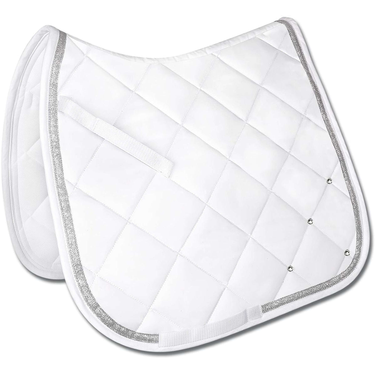 Waldhausen Tapis de Selle Competition Dressage Blanc/Argent