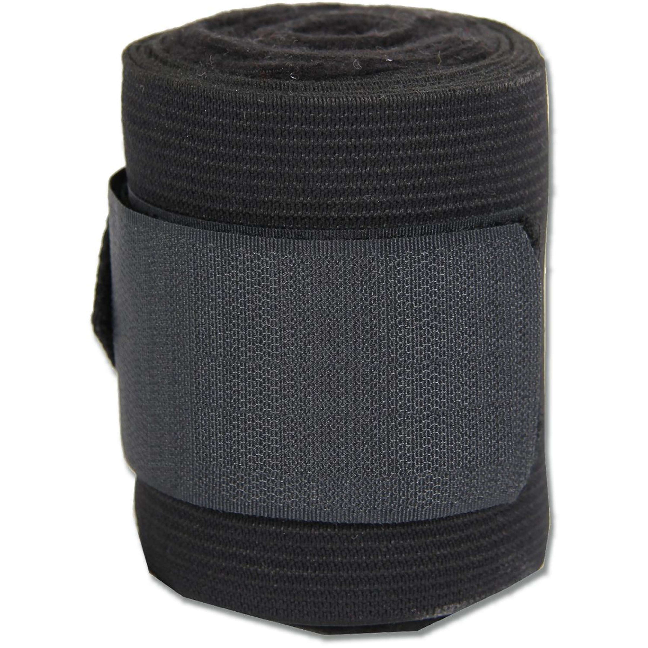 Waldhausen Bandages Elastic/Fleece 4 Pièce Noir Waldhausen Bandages Elastic/Fleece 4 Pièce Noir