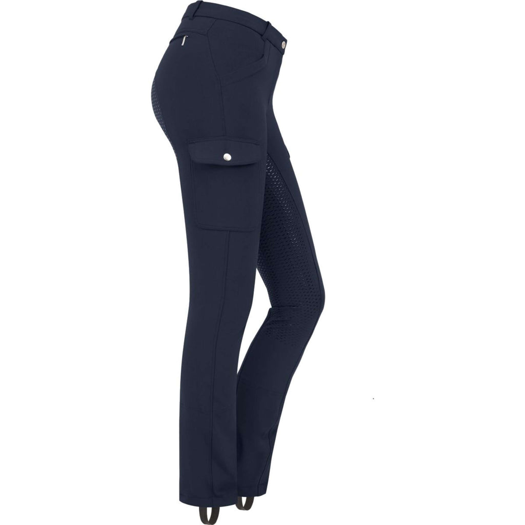 ELT Pantalon d'Équitation Jodhpur Micro Cargo Silicone Nightblue