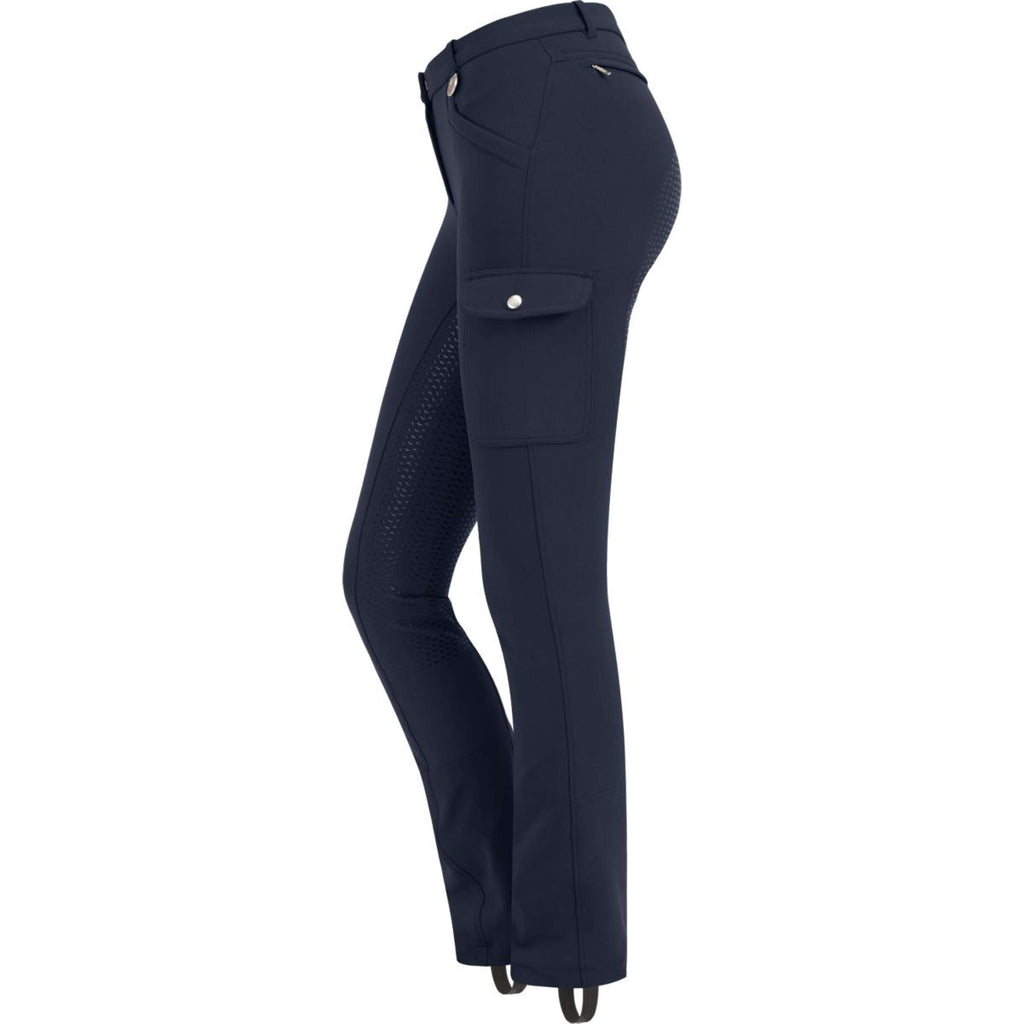 ELT Pantalon d'Équitation Jodhpur Micro Cargo Silicone Nightblue