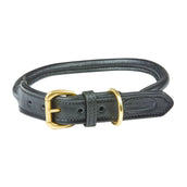 Weatherbeeta Collier pour Chien Rolled Leather Noir