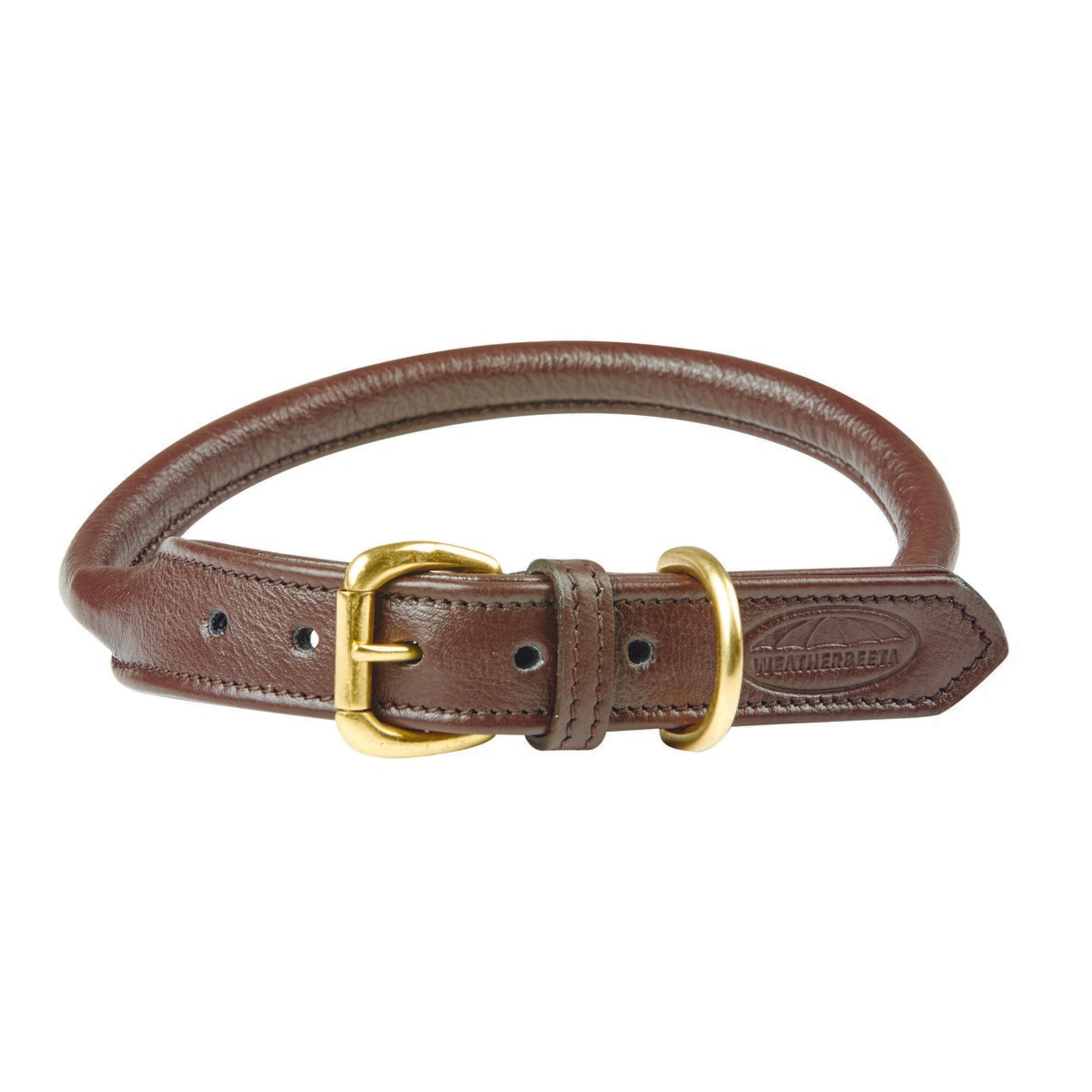 Weatherbeeta Collier pour Chien Rolled Leather Marron
