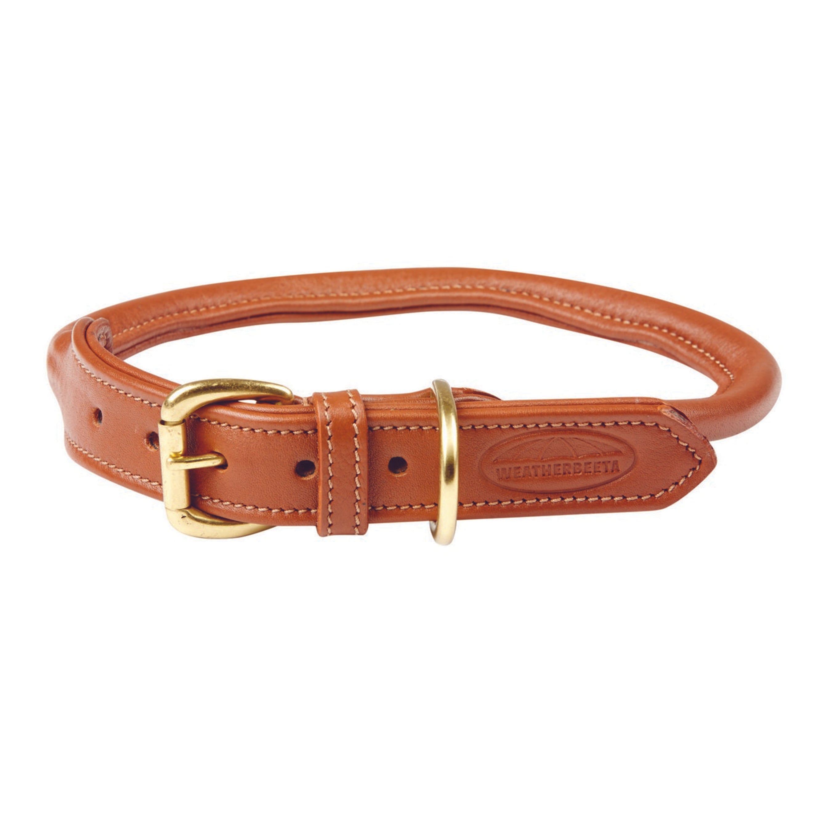 WeatherBeeta Collier pour Chien Rolled Leather Tan WeatherBeeta Collier pour Chien Rolled Leather Tan