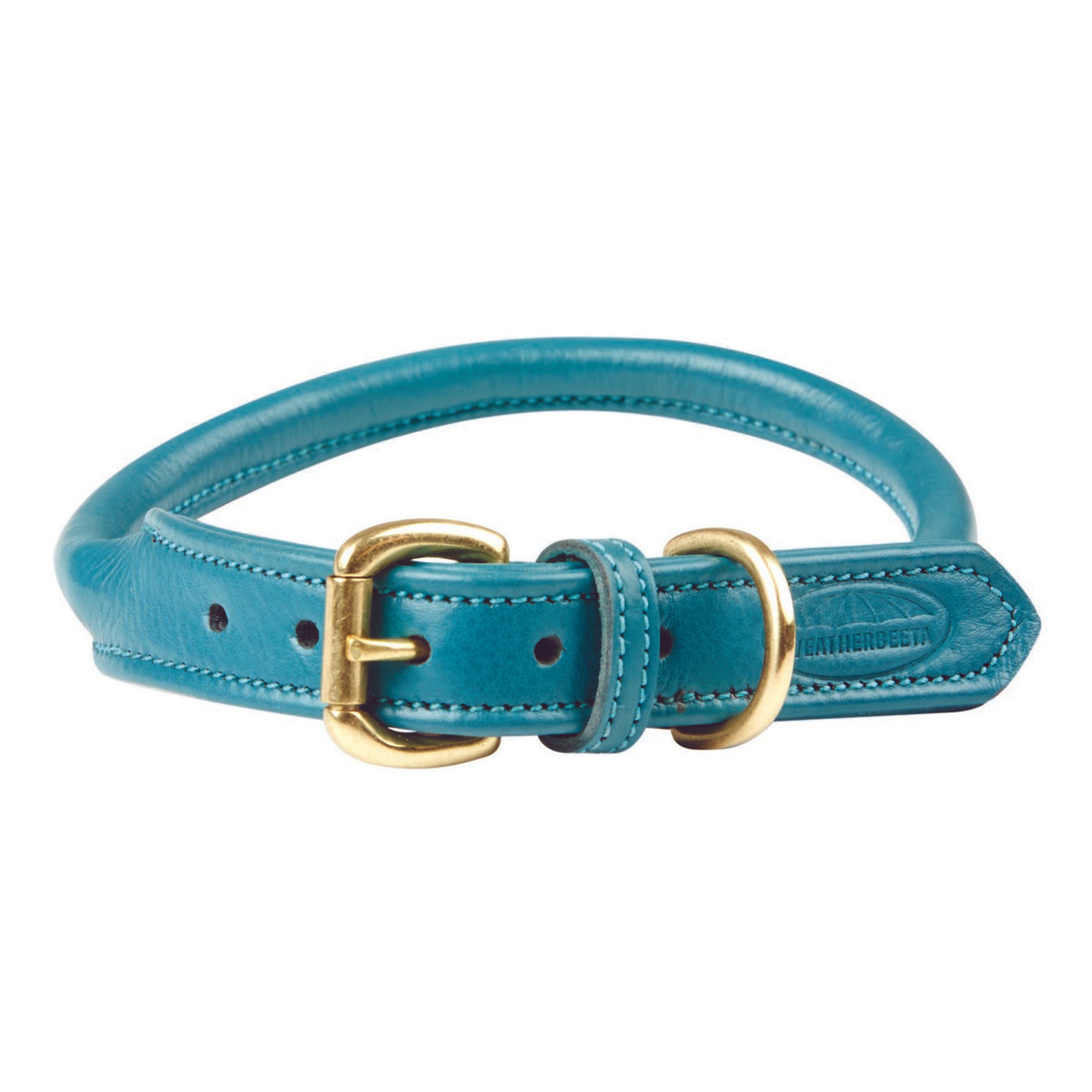 WeatherBeeta Collier pour Chien Rolled Leather Teal