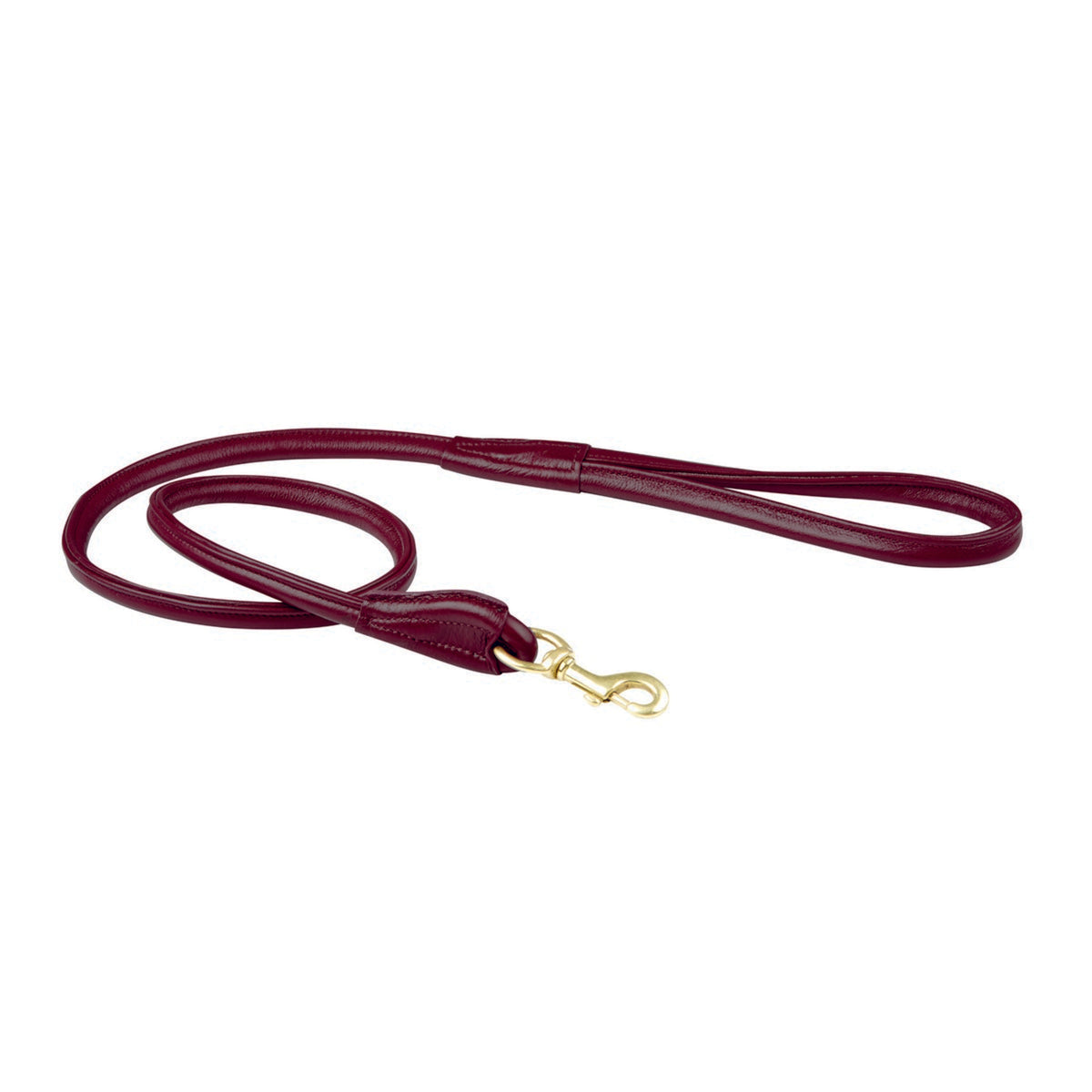 Weatherbeeta Laisse pour Chien Rolled Leather Maroon Red