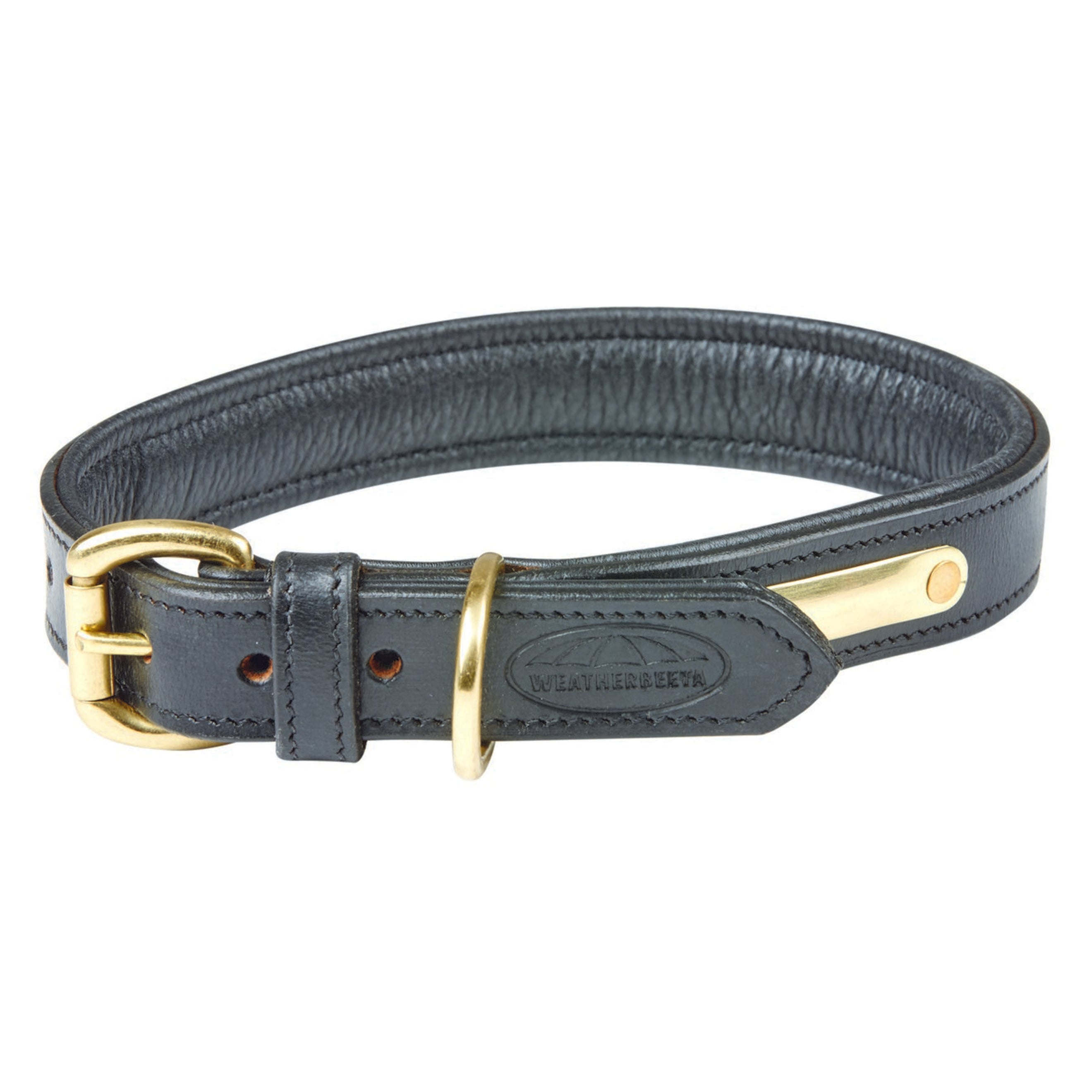 WeatherBeeta Collier pour Chien Padded Leather Noir