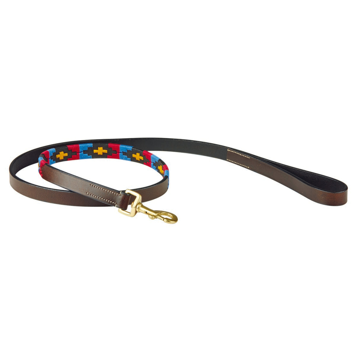 Weatherbeeta Laisse pour Chien Polo Cuir Cowdray/Brown/Pink/Blue/Yellow