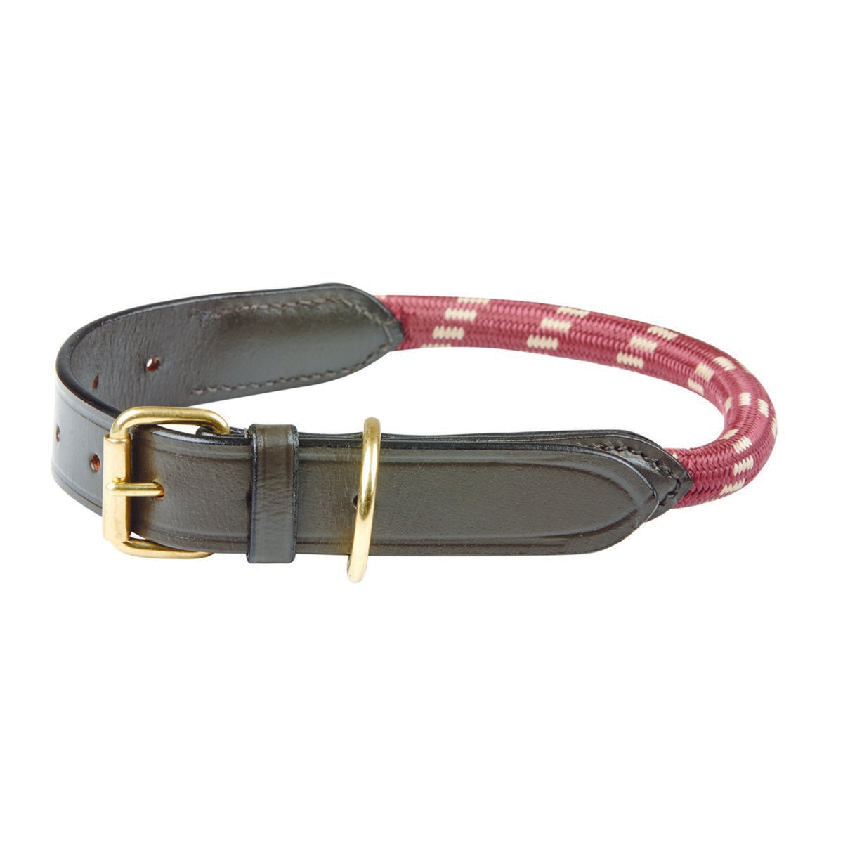 Weatherbeeta Collier pour Chien Rope Leather Burgundy/Brown