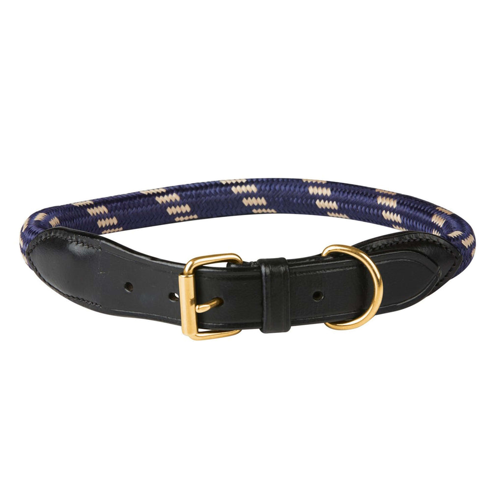 WeatherBeeta Collier pour Chien Rope Leather Navy/Brown