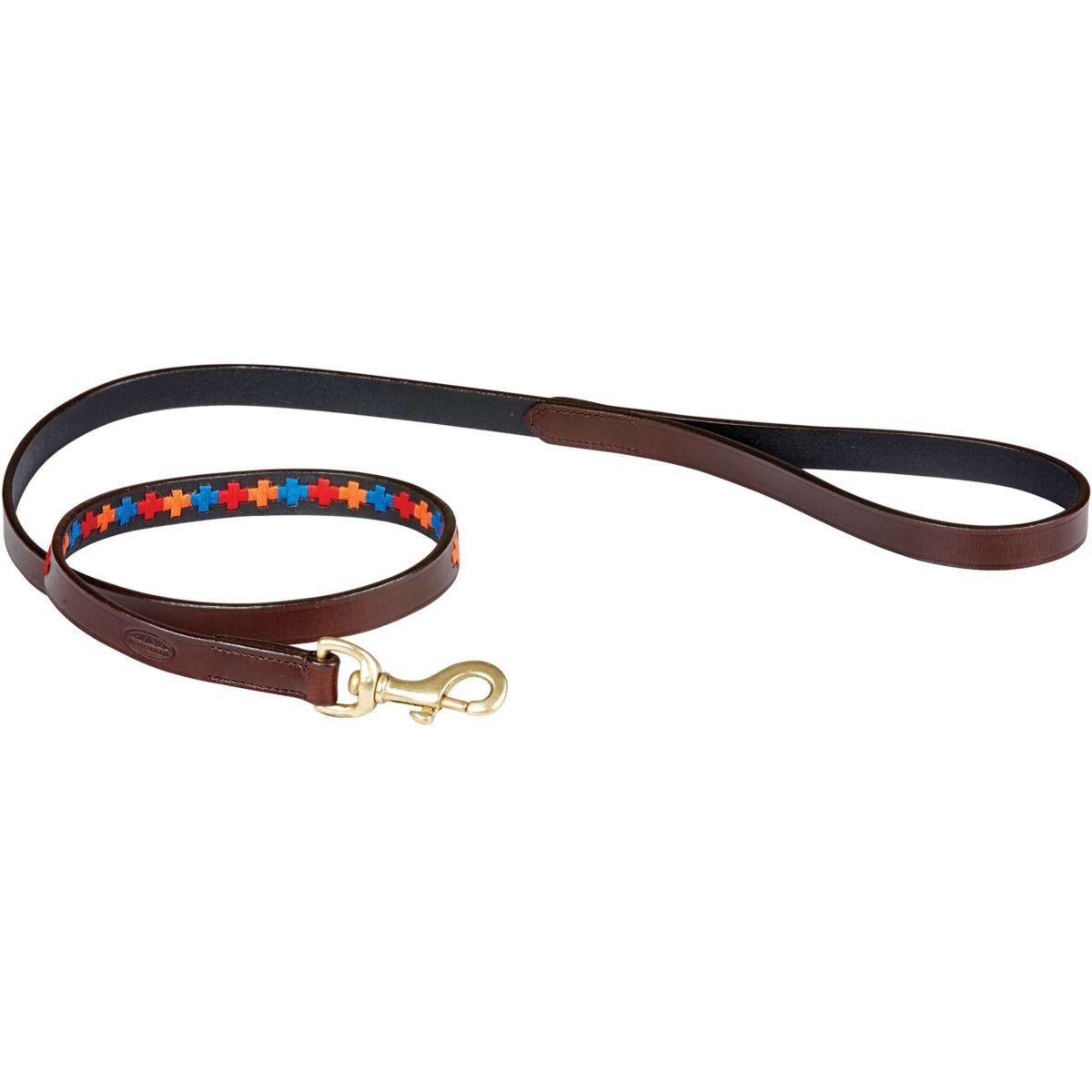 Weatherbeeta Laisse pour Chien Polo Cuir Beaufort Brown/Rouge/Orange/Bleu