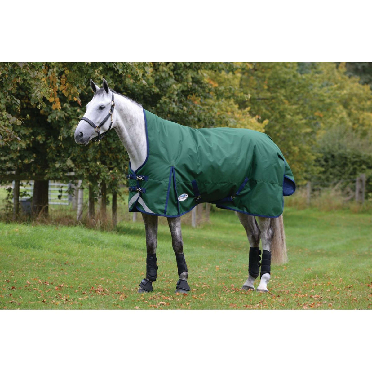 Weatherbeeta Couverture Imperméable Comfitec Plus Dynamic II High Neck Lite Hunter/Navy