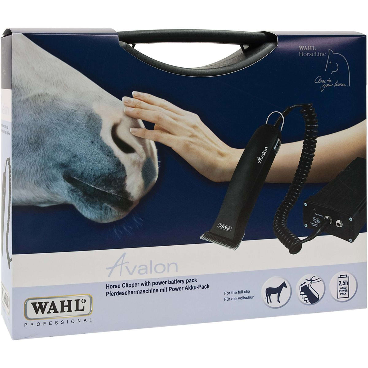 Wahl Tondeuse Avalon Cheval avec Batterie Externe