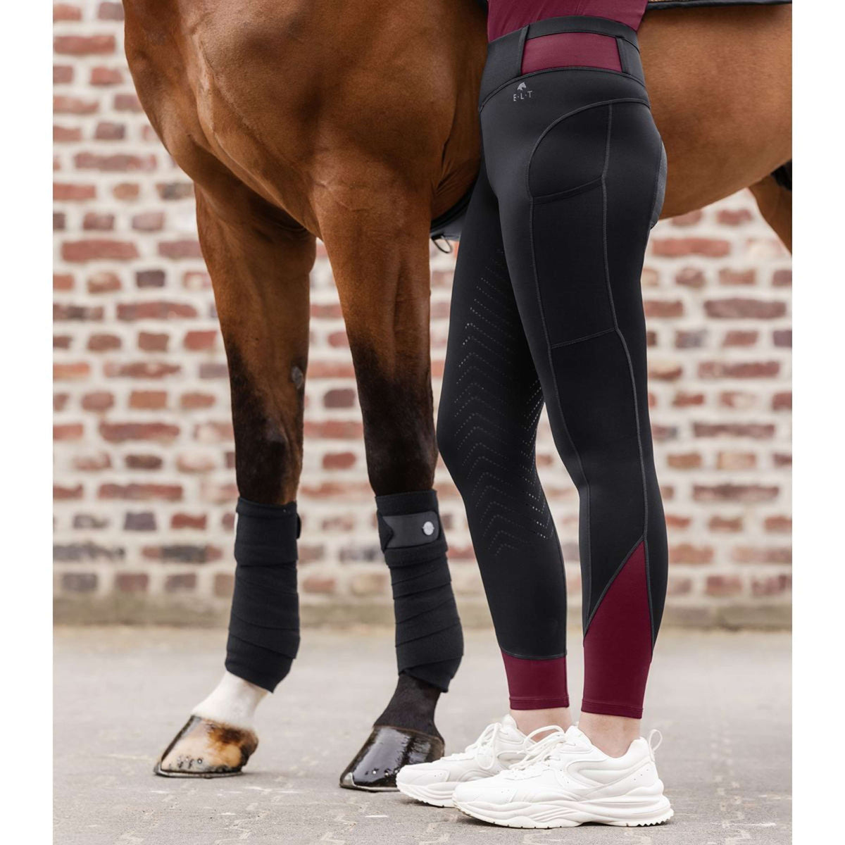 ELT Legging d'Équitation Noemi Black/Velvet Red