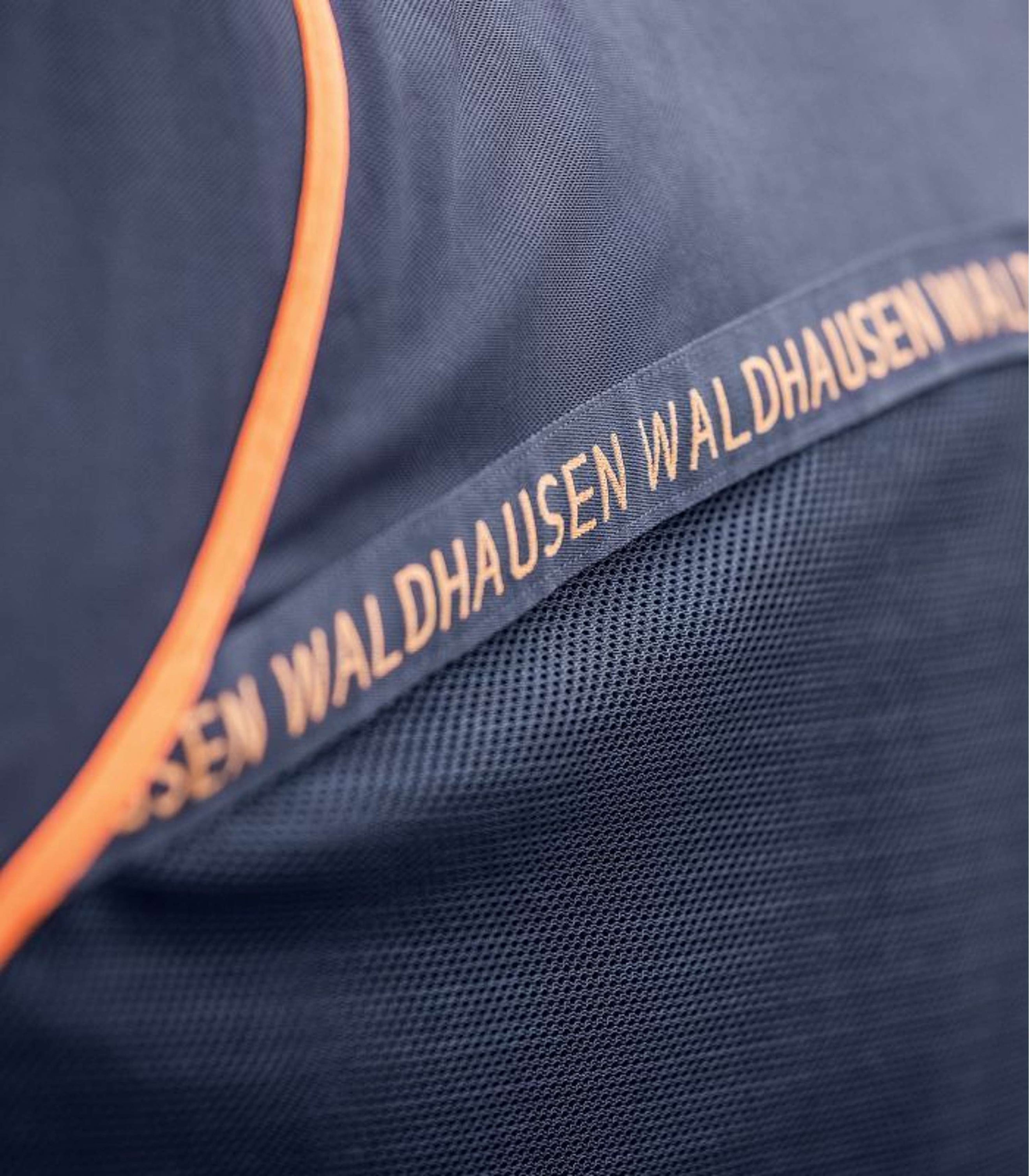 Waldhausen Cooler/Couverture Anti-Mouches Bleu nuit/orange Waldhausen Cooler/Couverture Anti-Mouches Bleu nuit/orange