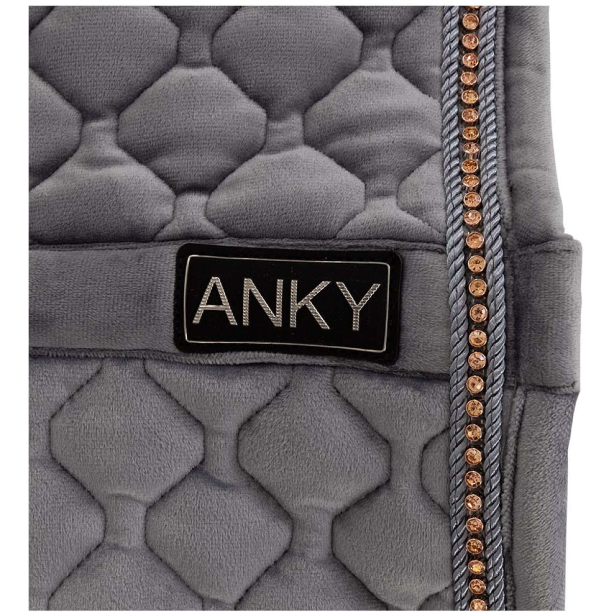 ANKY Tapis de Selle Velvet Stones de Saut Steel Grey