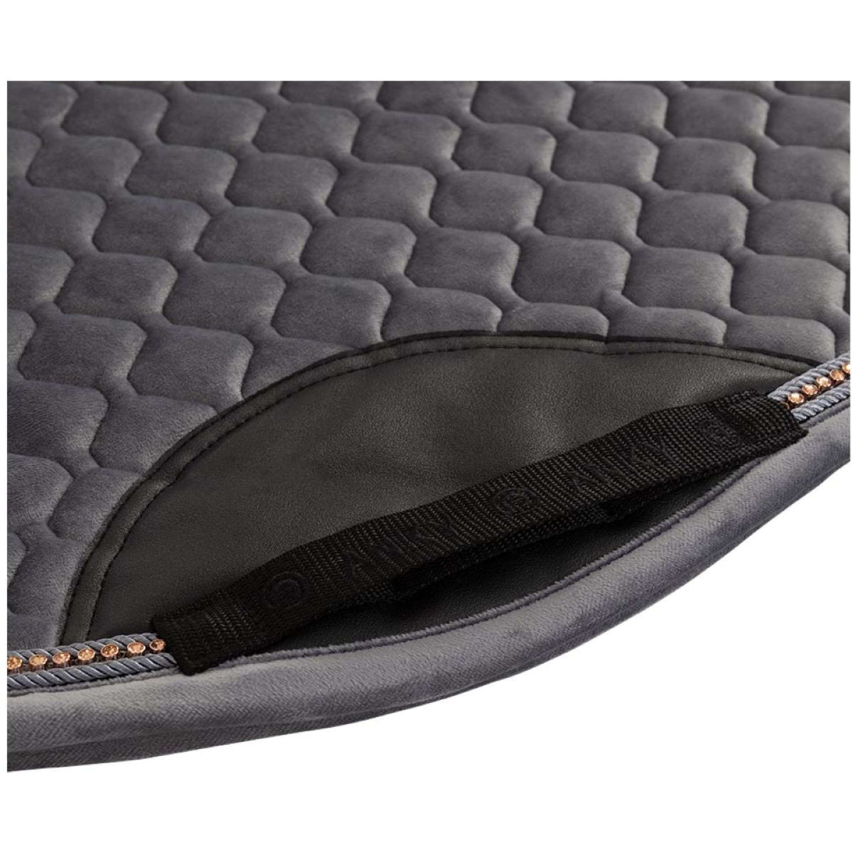 ANKY Tapis de Selle Velvet Stones de Saut Steel Grey