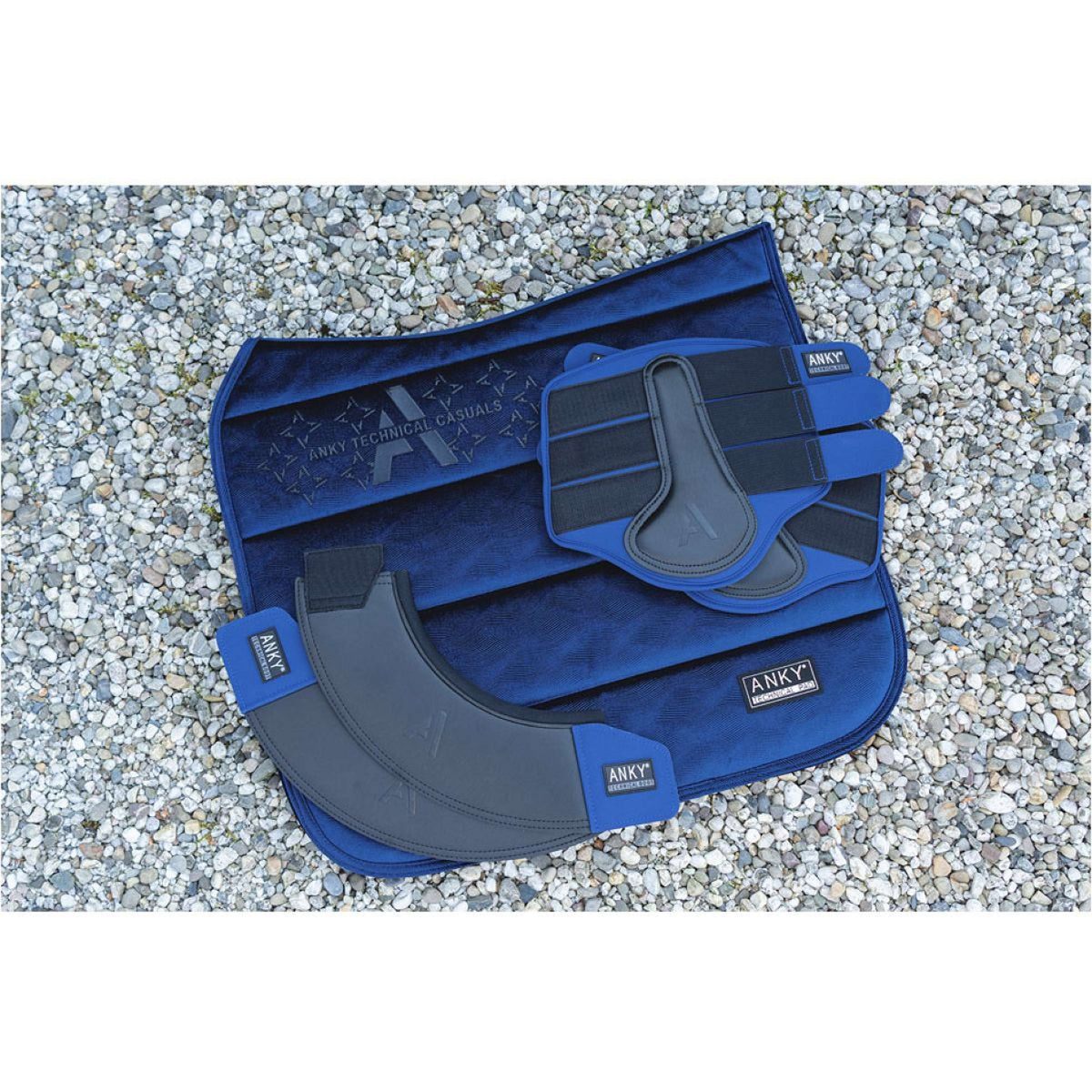 ANKY Tapis de Selle Velvet Wave Dressage Twilight Bleu