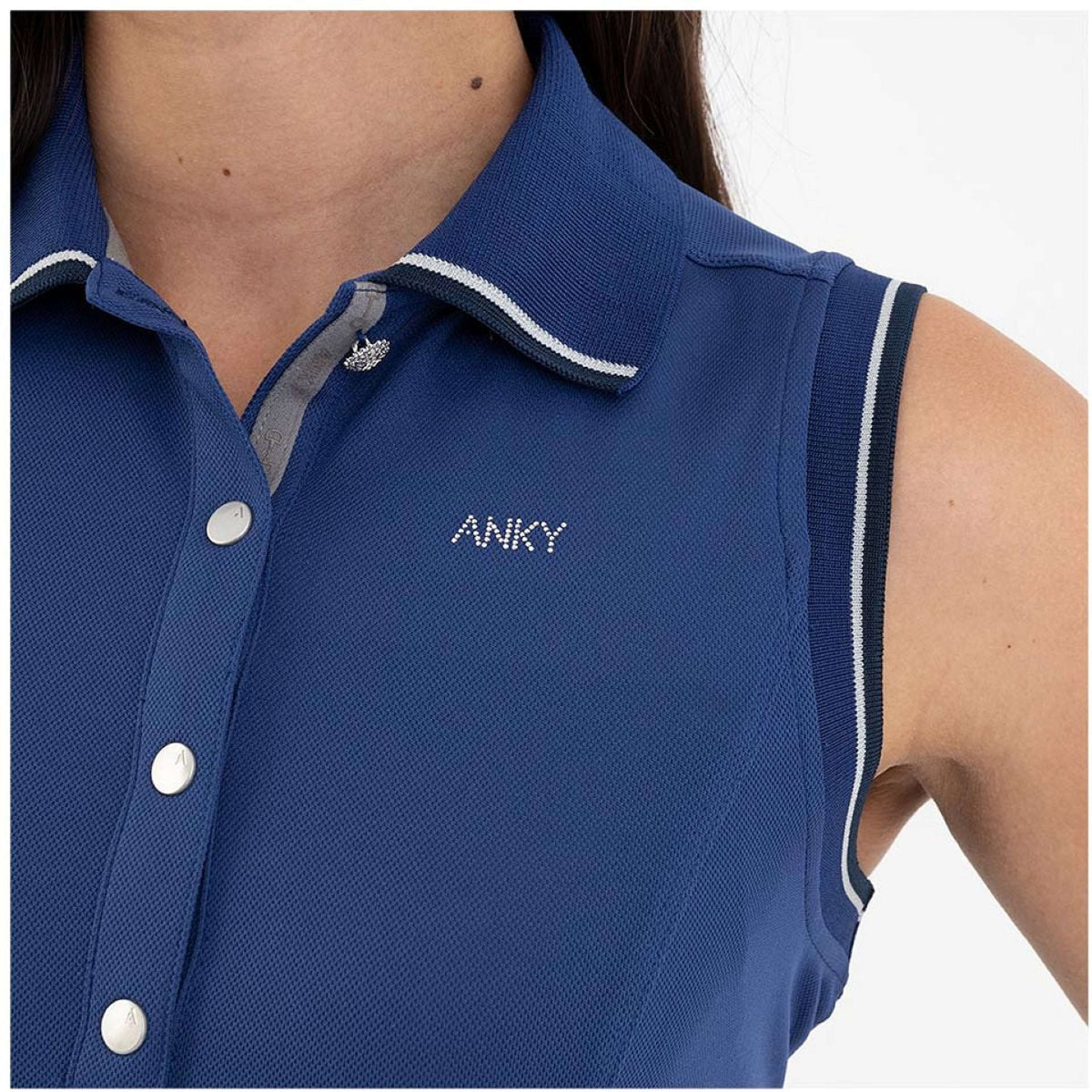 ANKY Polo ATC251202 Sans Manche Twilight Bleu