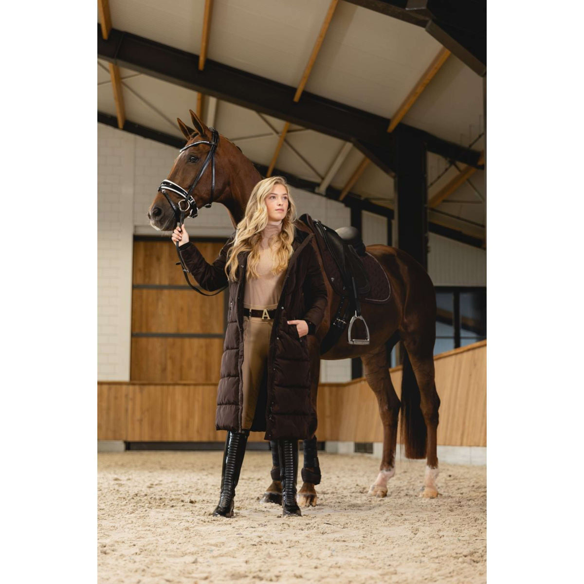 ANKY Veste Longue AW25 Puffer Chocolate Torte