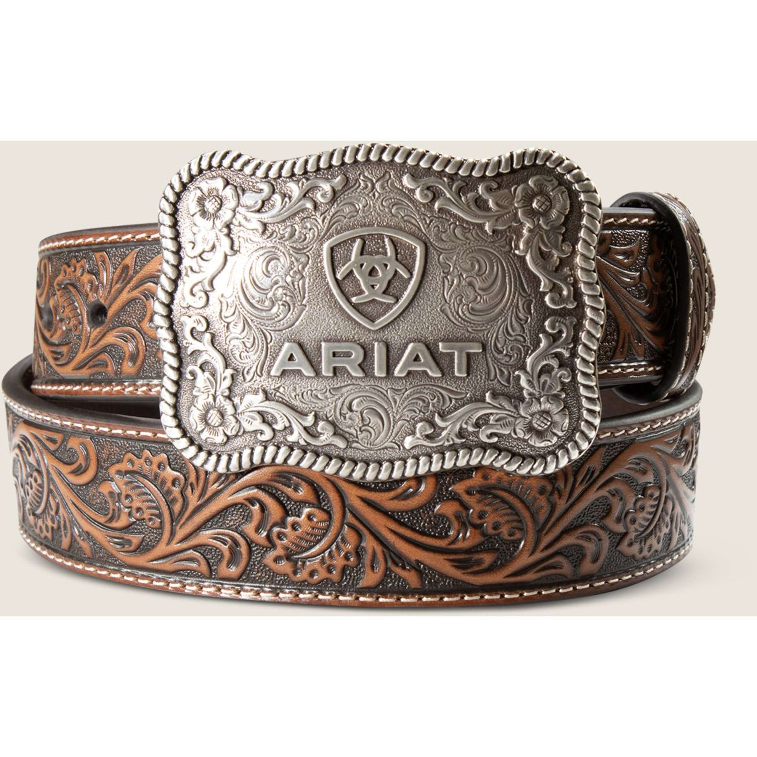 Ariat Ceinture Cow Buckle Hommes Noir