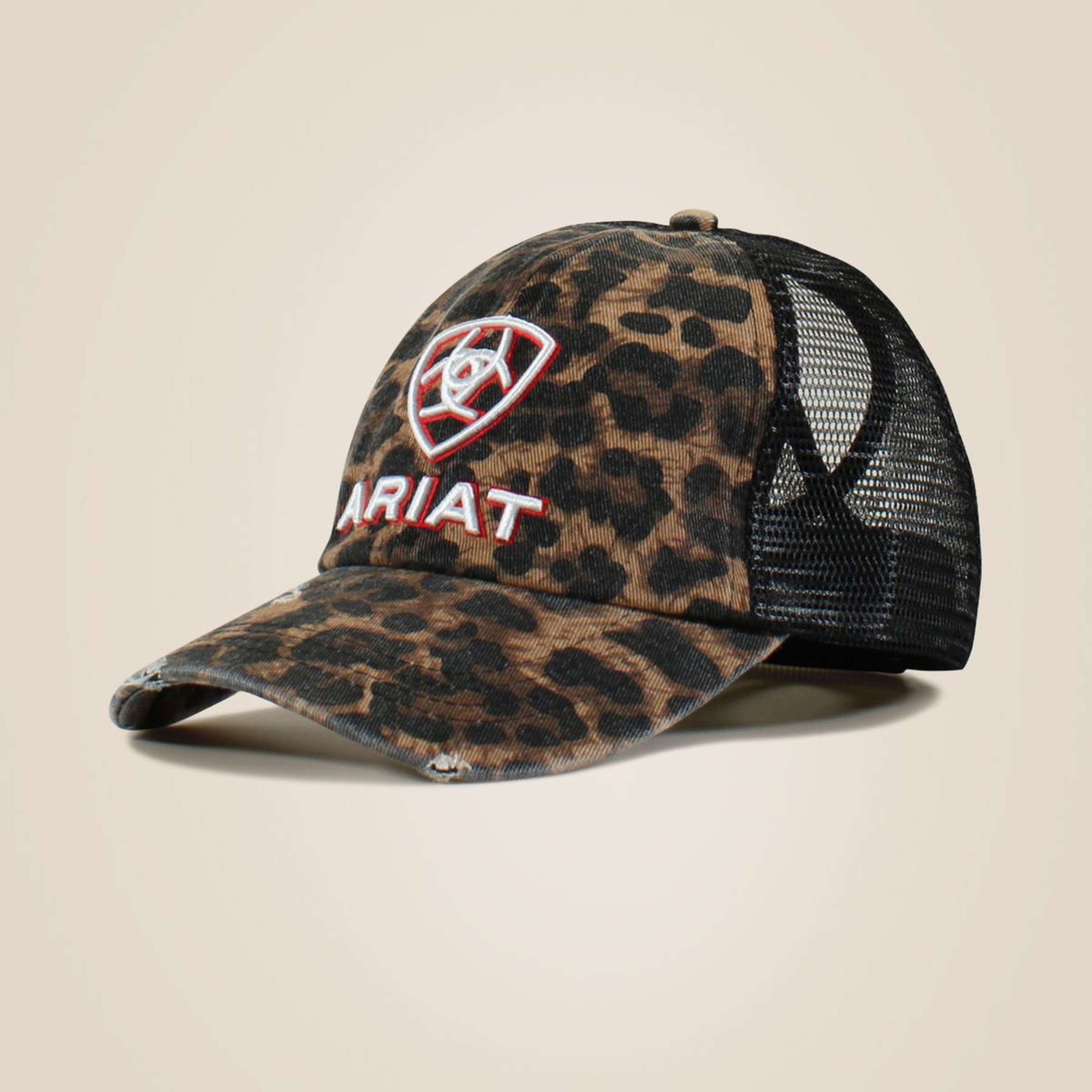 Ariat Casquette Embellished Logo Cheetah Print Femme Noir