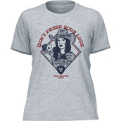 Ariat T-Shirt Don't Press Your Luck Femme Ice Blue