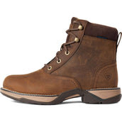 Ariat Botte Occidentale Anthem Round Toe Lacer H2O Femme Distressed Brown