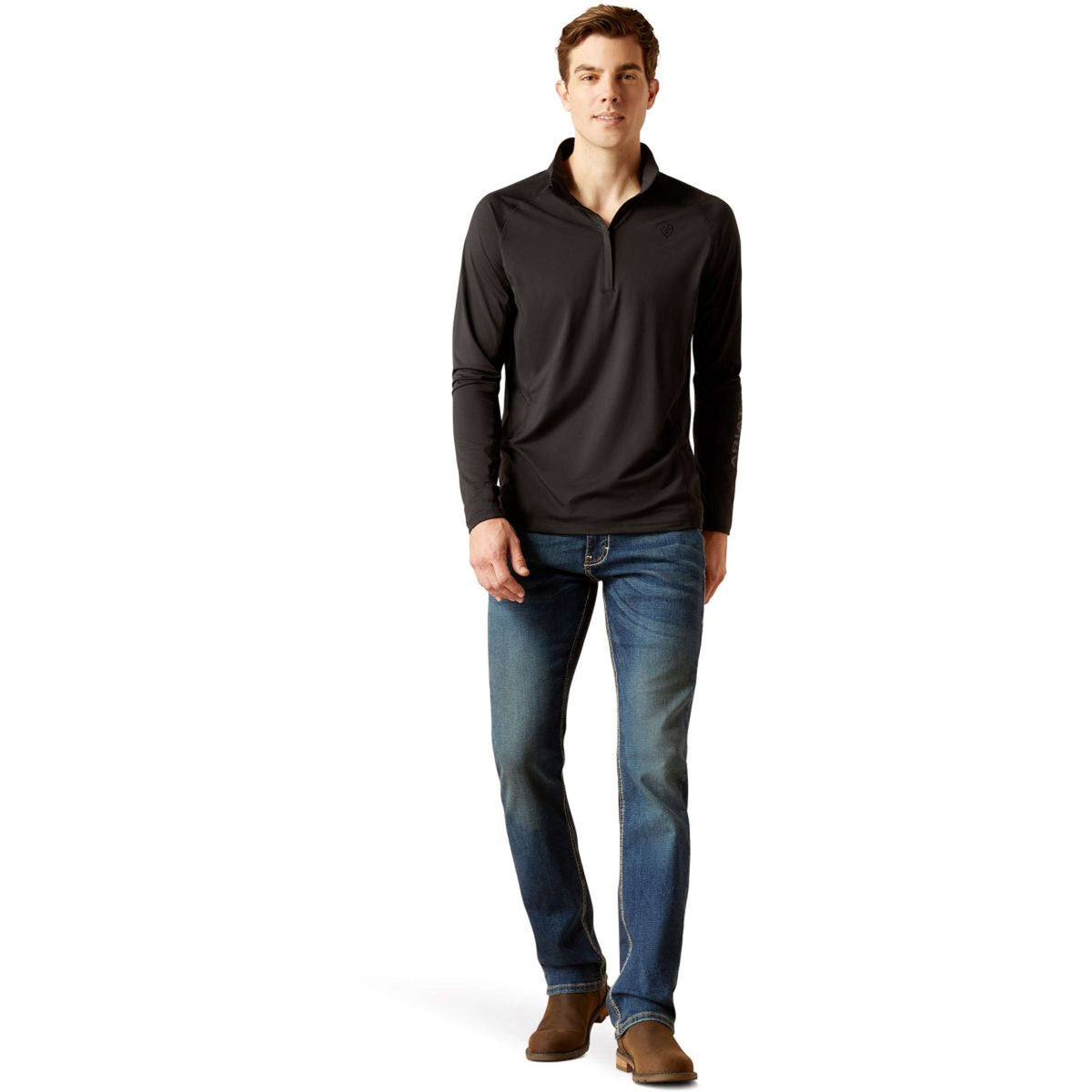 Ariat Base Layer Lowell Zip Hommes Noir